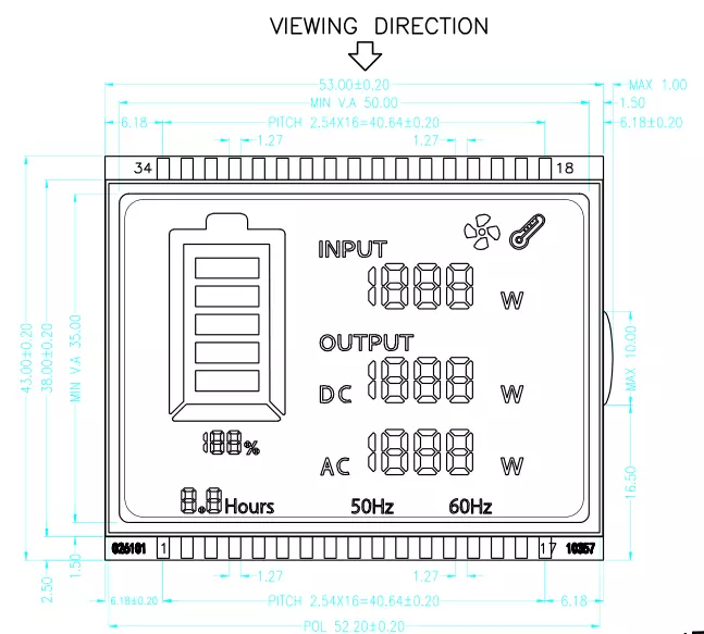 Custom 7 Segment 4 Digits LCD Display