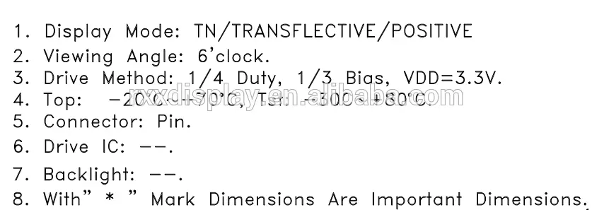 Chinese supplier custom LCD 7 segment display monochrome lcd screen wholesale
