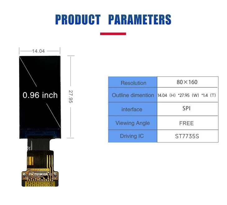 0.96 Inch TFT Display Module price