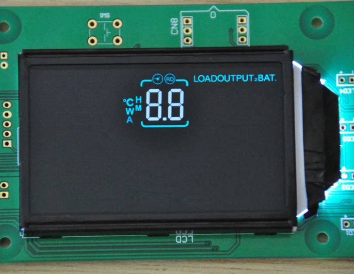 White On Black Segment LCD
